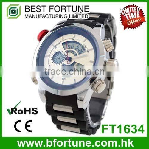 LP1370 Wholesale 3 atm water resistant dual movement children wrist watch