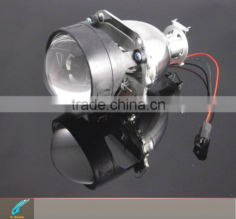 2.5 inch H1/H7/H4/9005/9006 bi xenon projector lens with 80mm angel eyes