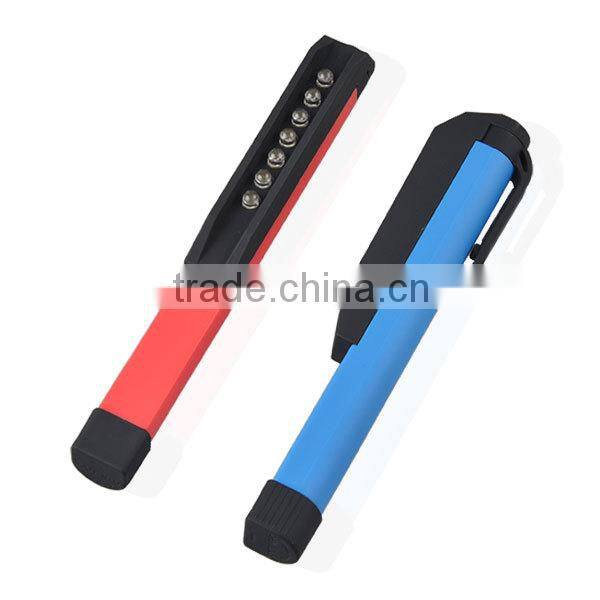 7LEDs Pocket Work Light Pen Work Light with Magnetic Clip