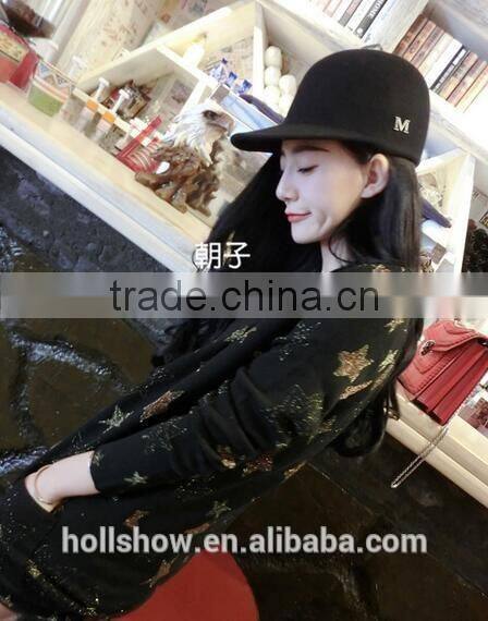 Outdoor Riding Hunting Vintage London Letter M Applique Women Wool Felt Equestrian Cap