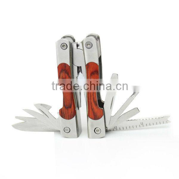 Mini wooden handle pocket plier