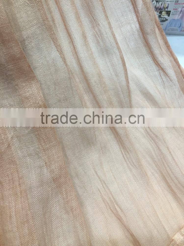 High Grade Newest Embroidery Lace Brim Plain Cotton Linen Muslim Long Scarf