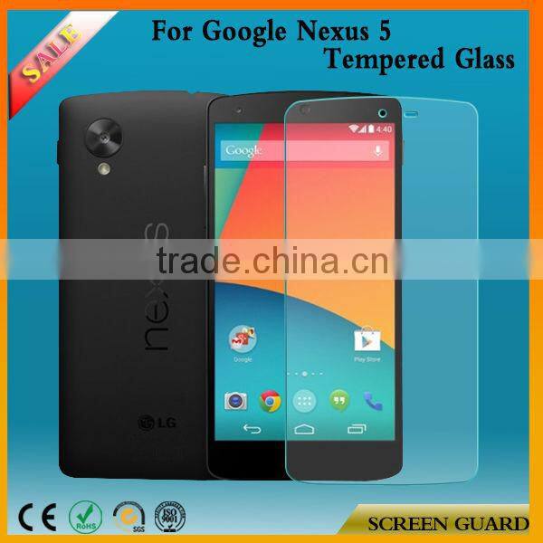 Manufacturer!! Anti-shock Anti-scratch Tempered Glass Screen Protector For Google Nexus 5