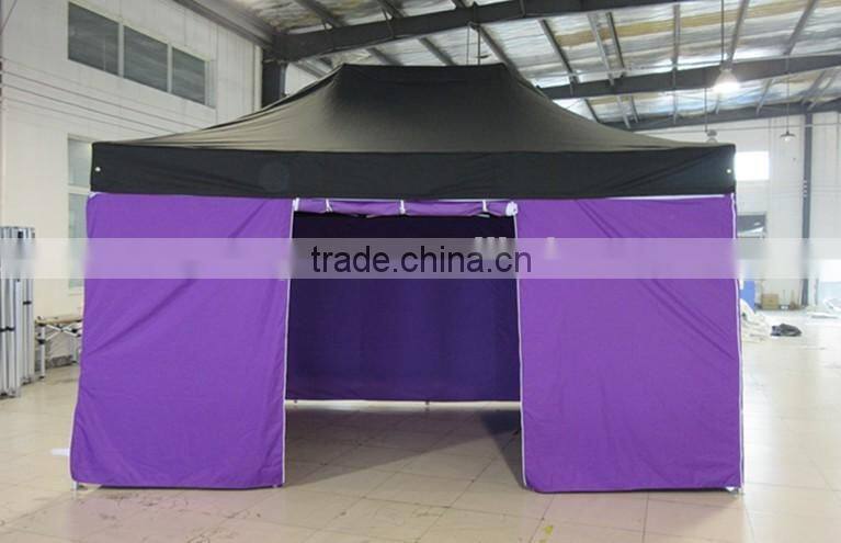 3m x6m small hexagon folding gazebo with window and door walls