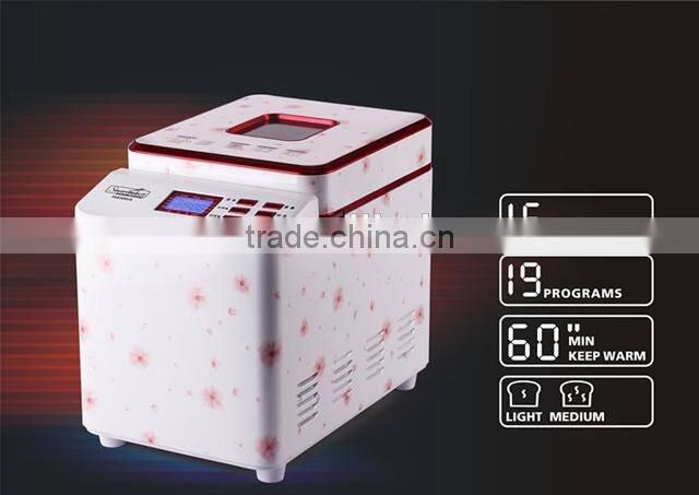 2016 full colourful SS housing automatic 2.0LB Programmable Bread Maker