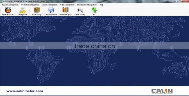 Brass RF IC card Dry-dial Smart STS prepaid water meter