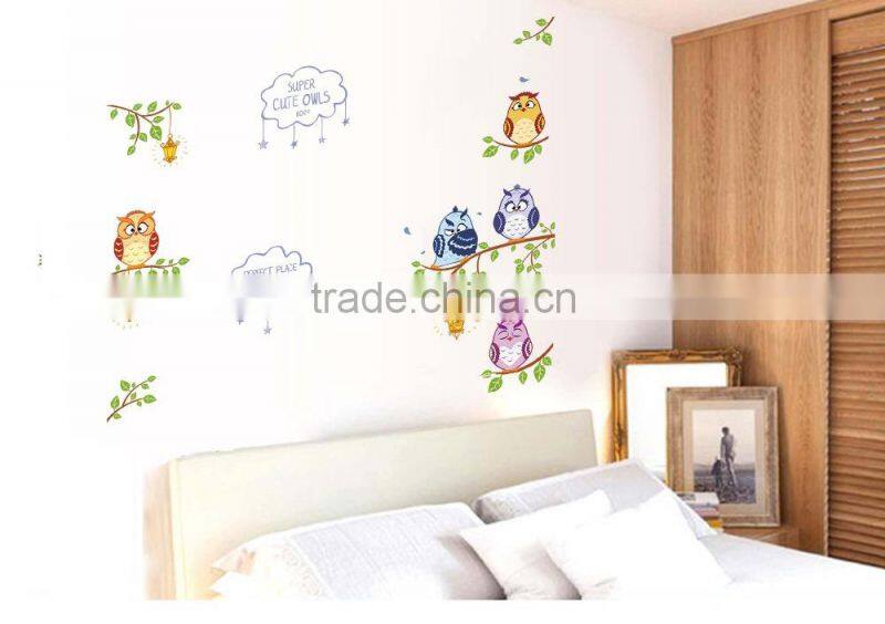 ALFOREVER super cute owl decals,cut owl sticker