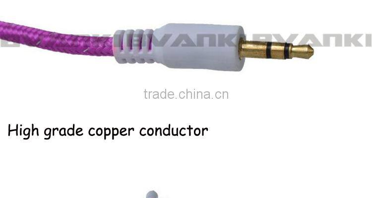 wholesale male to male stereo audio cable, rca av audio cable extension with gold plated magnetic cable for smart phone