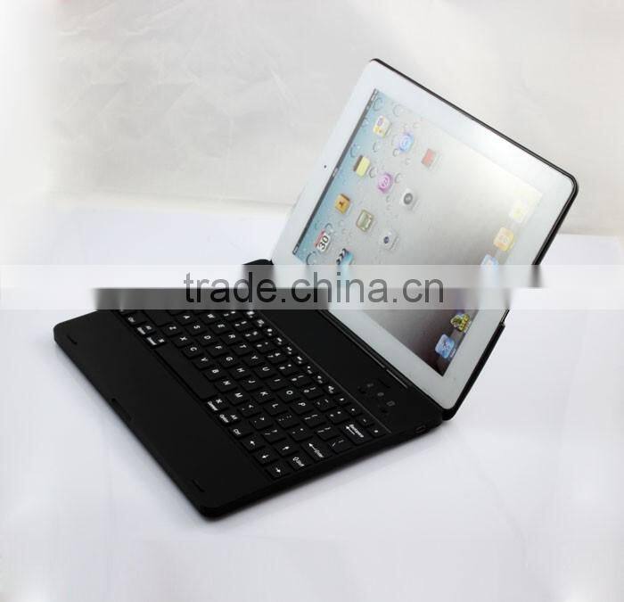 Clamshell wireless Bluetooth keyboard case for iPad234 with 4000mah battery,rechargable folio calmshell Bluetooth keyboard