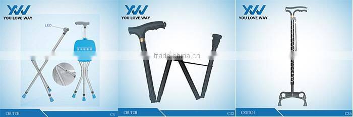 Aluminum multifunctional outdoor walking cane seat