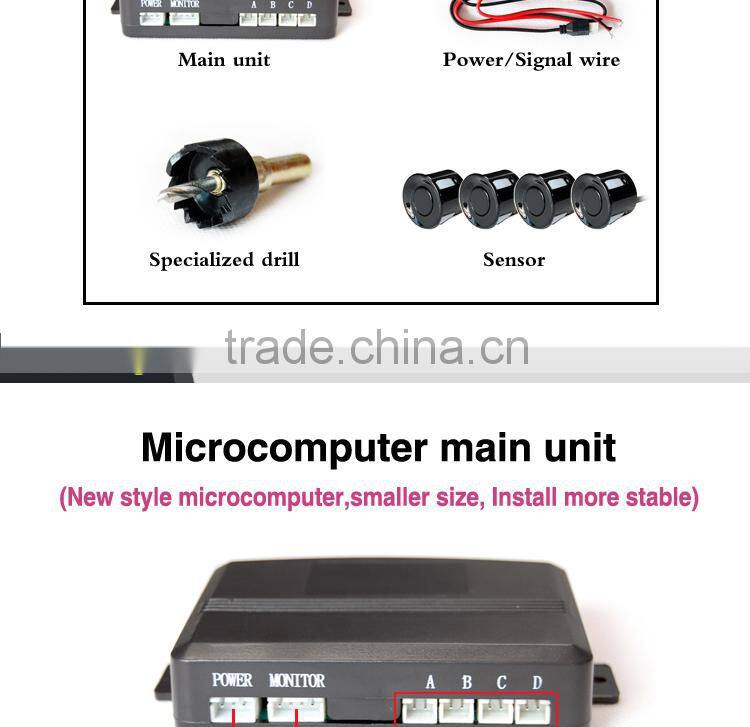 Car bibi alert front and rear parking sensors with 3 colors and 8 stage slim lED display