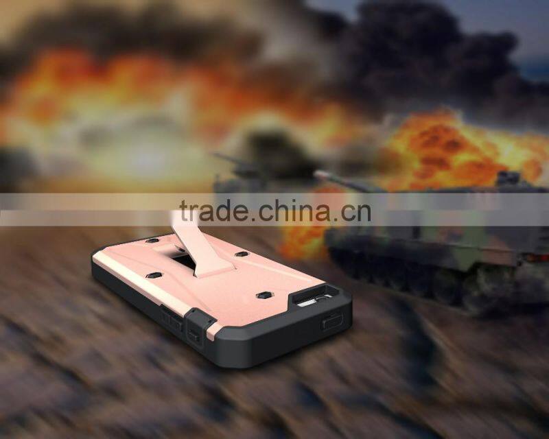 Premium Armored Tank Style case Combo PC+TPU Kickstand Mobile back cover case For Samsung Galaxy S6 with screen protector
