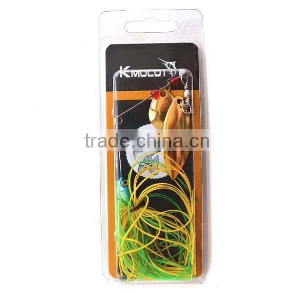 Kmucutie Spinner bait 17.4g lead head pvc skirts fishing bait for freshwater fishing