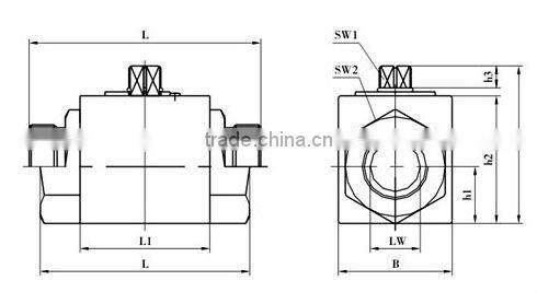 high pressure 2 pc ball valves