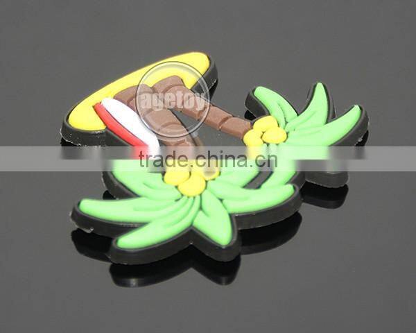 Promotional Beach Souvenir Coconut Palm Tree Shaped Soft Rubber Injection Molding Eco-friendly Soft PVC Fridge Magnet