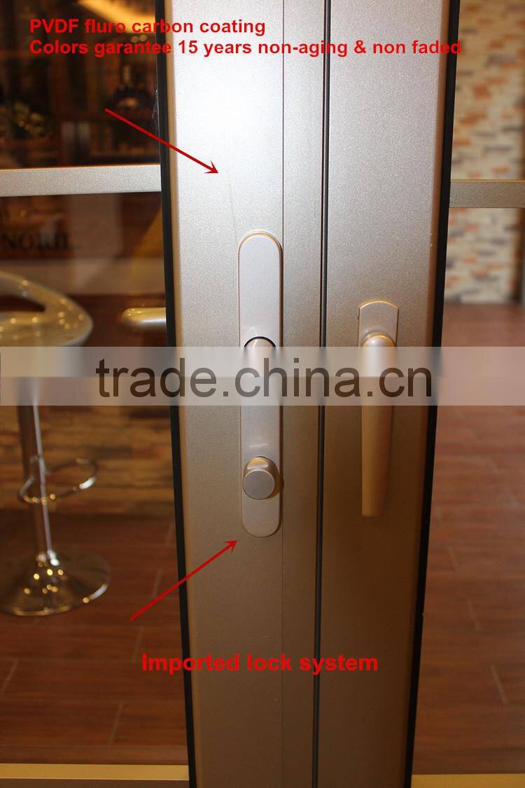 Outdoor folding screen door garage door large openning space & modern designed color