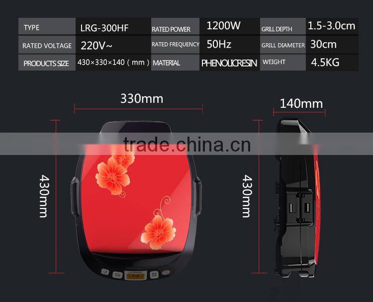 Red Square Dismountable Electric Skillet Household Appliance