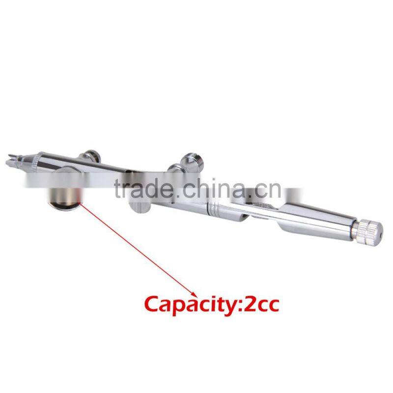 Professional Dual Action Gravity Suction Feed Airbrush Kit with Two Airbrushes Hose for Body Paint AS-34