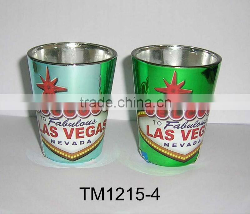 metallic glass palm tree