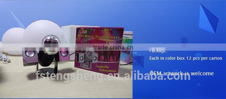 Color change Multicolor flashing disco effects music ball lamp with MP3 player for indoor use