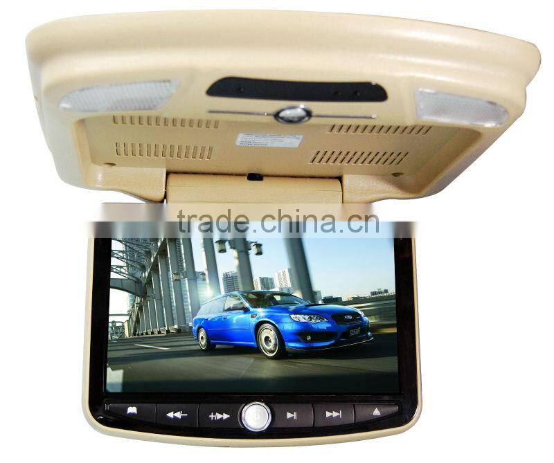 9" Flip Down Multi-media DVD Player With New Digital Panel
