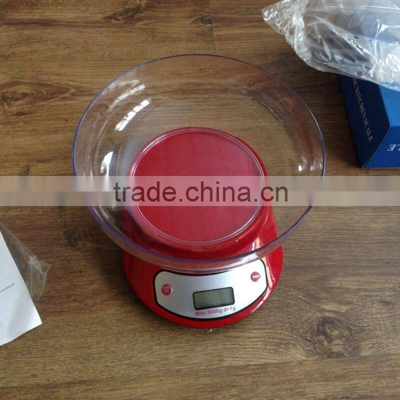 Digital Kitchen Scale LOT-C03 Red