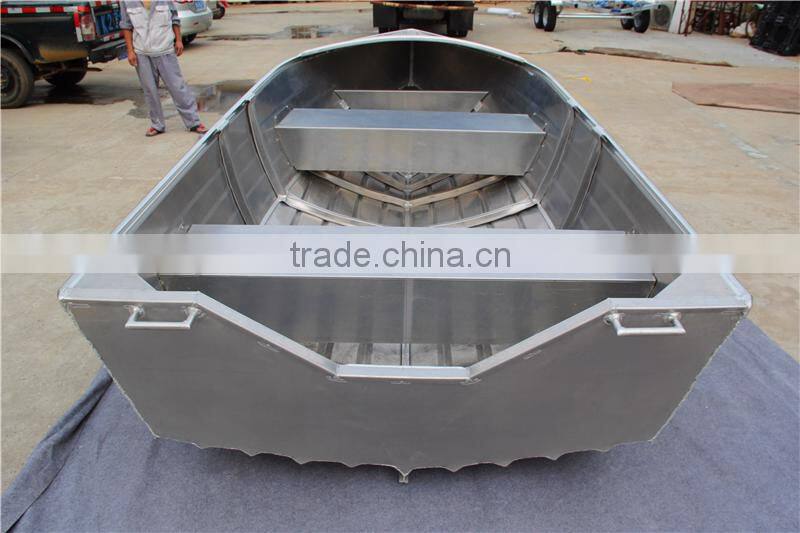 Deep-v Aluminum Boat with console and tralier