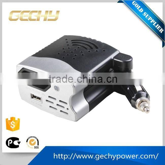 HYM-80W 12V portable single Output DC TO AC Type Modified Sine Wave car power inverter with bettery charger for mobile home