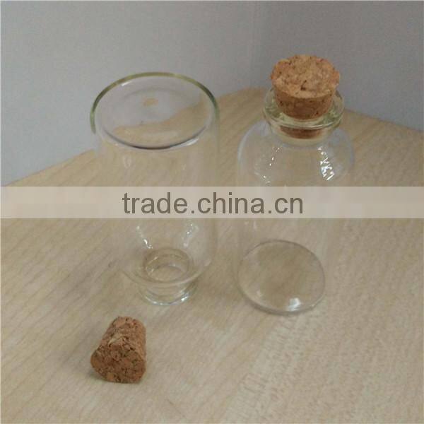custom glass bottle with wood cork,small glass bottle