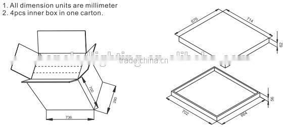 Hot-selling led 600x600 ceiling panel light high quality CE ROHS SAA Australia industrial product 20w 30w 40w 50w 60w 70w 80w