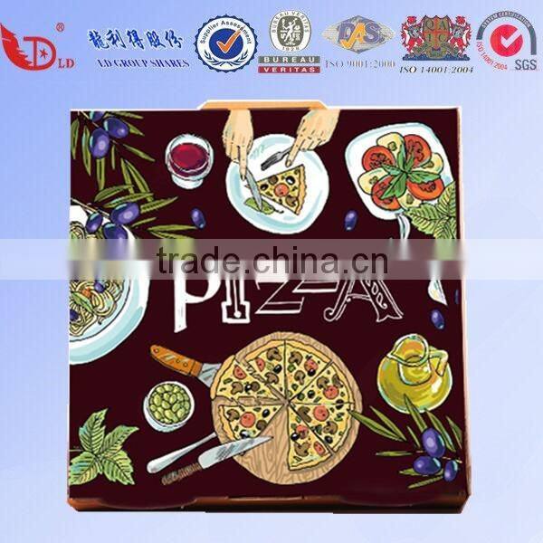 China factory custom printed corrugated carton pizza box for sale