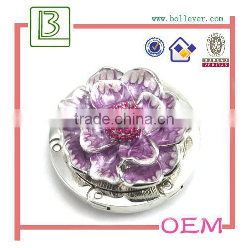 custom fashion cloisonne foldable purse hanger