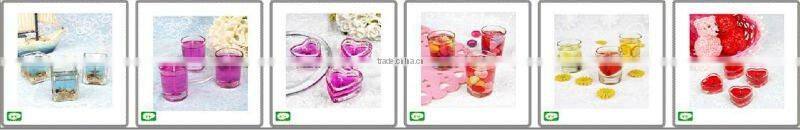 decorative champagne gel candles manufacture in China