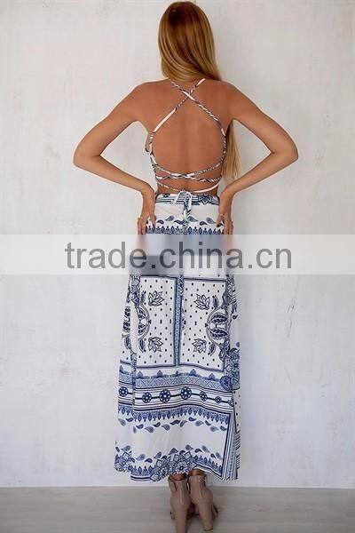 New fashion print asymmetric hemline fancy lady wrap skirt