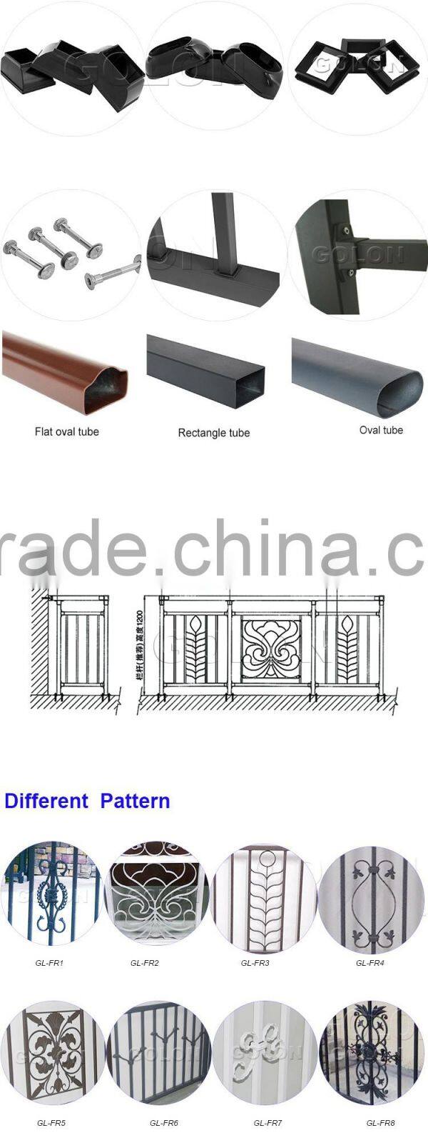 High quality balcony railing /iron grill design for veranda