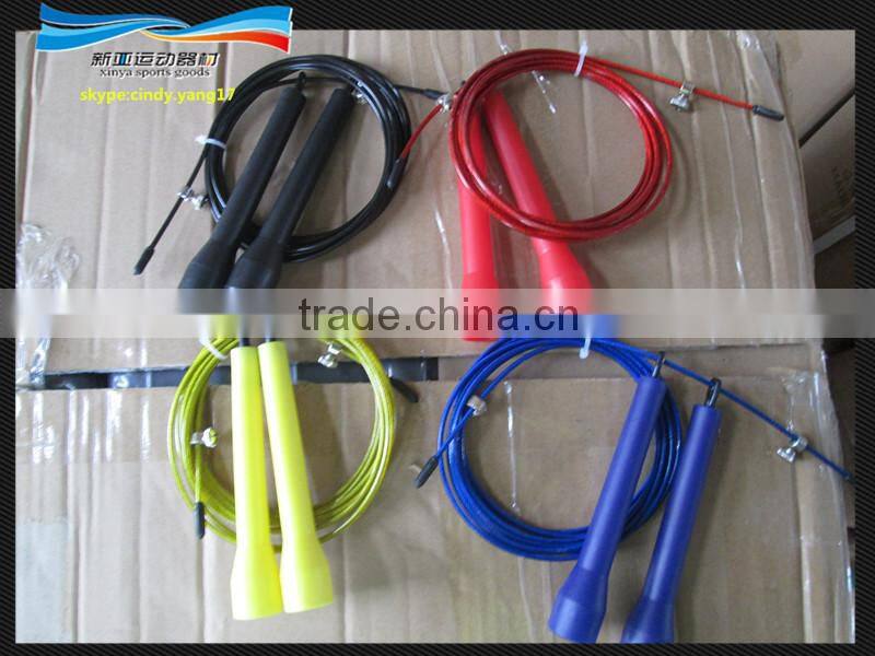 2015 new Speed Jump rope, ball bearing Metal handle, Stainless steel wire