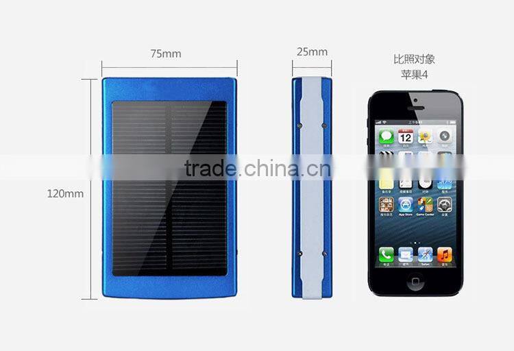 Emergency 10000mah solar powered portable charger