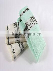 100% cotton zero twist bath towel with lace