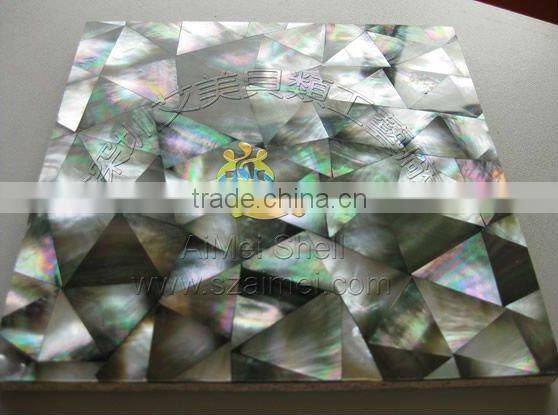 Triangle blacklip sea mother of pearl mosaic for wall