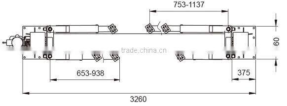 double cylinder two post hydraulic auto car lift two side handle release