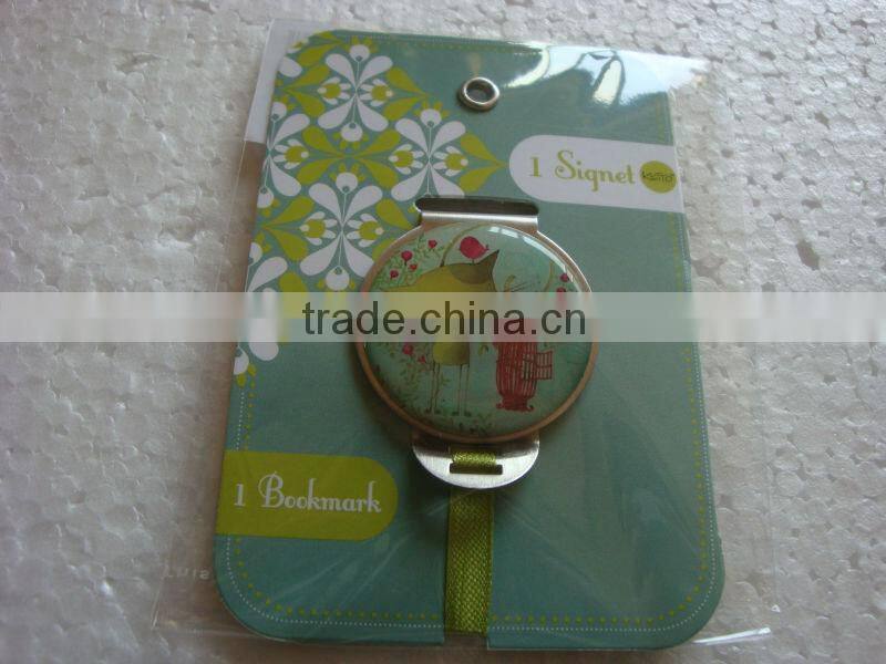 High quality round oval rectangle golden bookmark