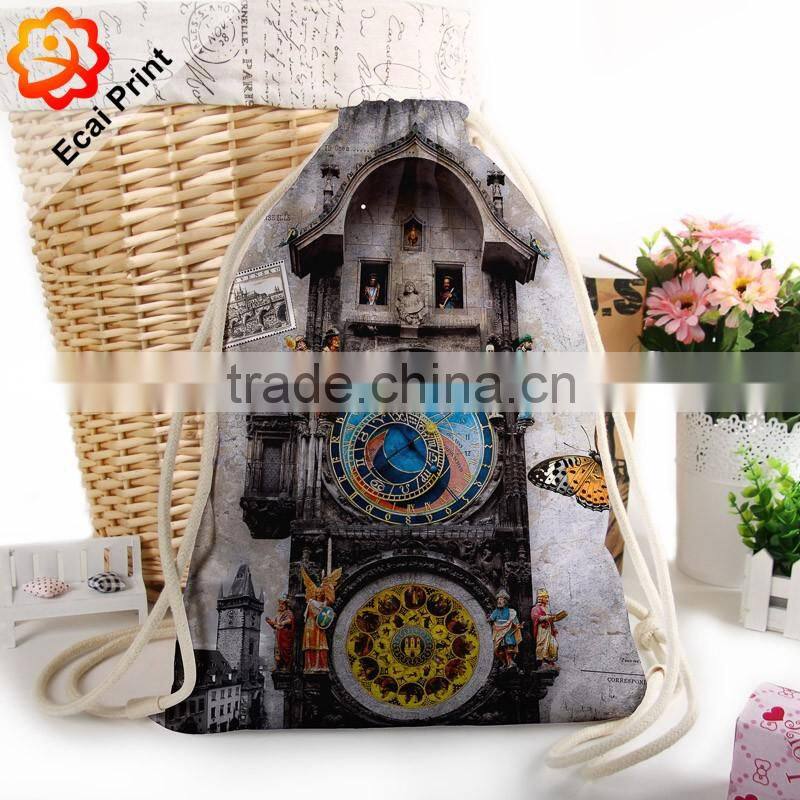 2016 hot sell custom digital printing drawstring backpack bag