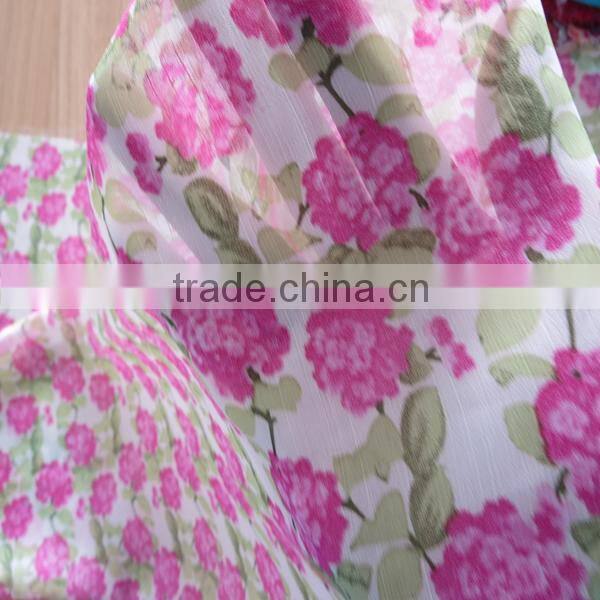 Polyester Fashinal Floral Printed Chiffon Fabric