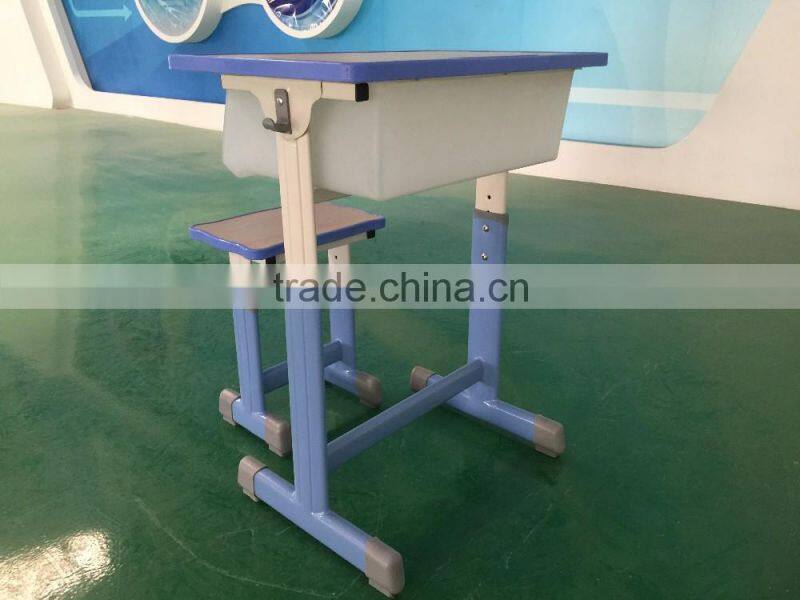 adjustable school desk and chair school furniture school desk with bench HXZY045