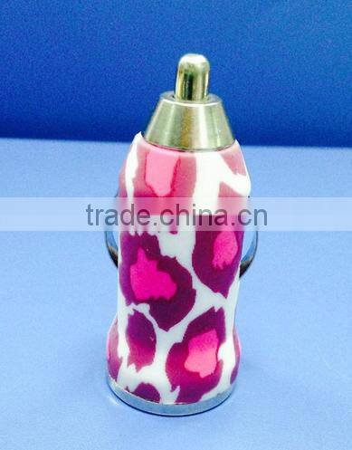 5V 1A portable mini single car mobile USB charger for cell phone Ipad