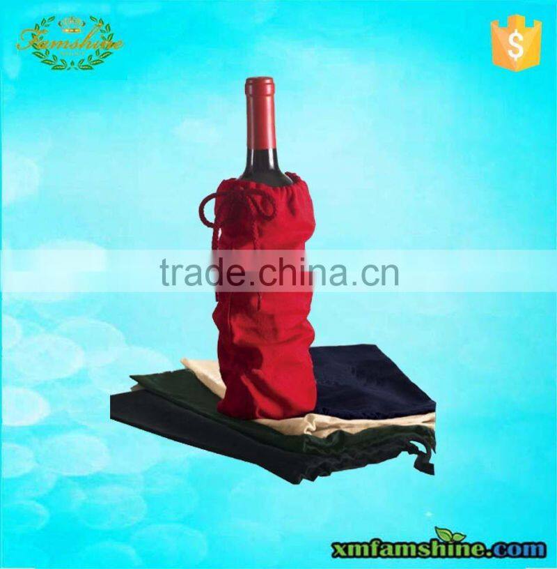 customized single bottle cheap fabric christmas felt gift bag