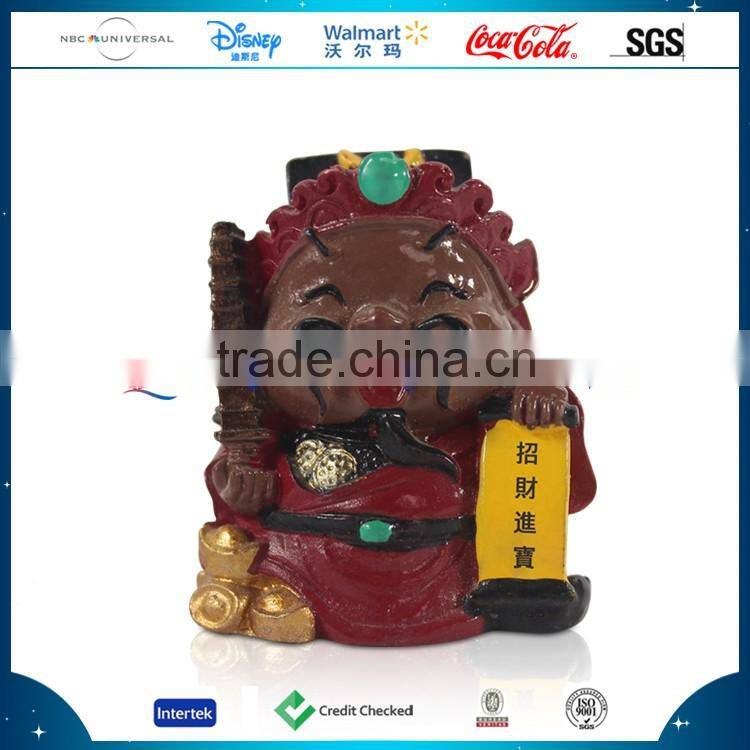 2016 Handmade Resin Chinese God Statue of Wealth,Lovely Resin God Figurine