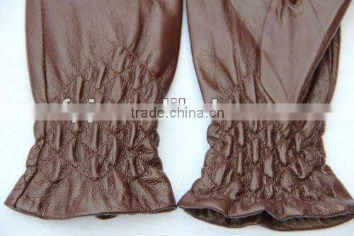 Fashion Elasticity Cuff Ladies's Leather Touch Screen Glove