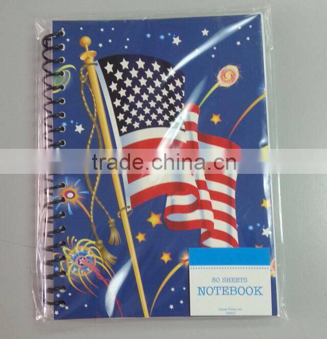 80 Sheets Spiral Notebook With 4C Printing