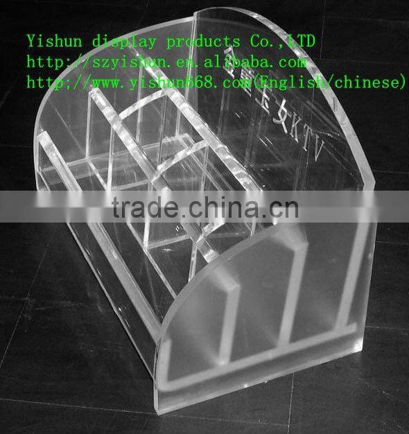 Acrylic rotating desktop magazine rack